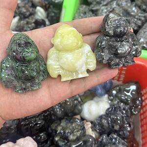 Gorilla carved from mixed crystals