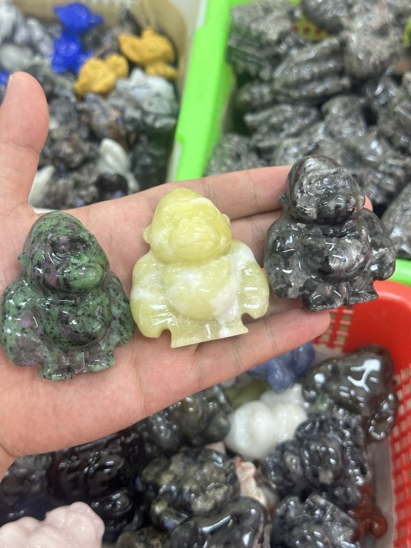 Gorilla carved from mixed crystals