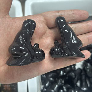 Obsidian-carved Halloween ghost pumpkin